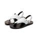 Summer Foot Correction Slippers Mens Leather Lightweight Bunion Splints Flat Sandals Vintage Breathable Orthopedic Corrector Flip Flops for Hallux Valgus 7 White