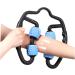 Orfofe Massage Roller - Portable Foot Massager & Yoga Device | Manual Leg Massage in Heavenly Blue & Black (27.5x24x5.5cm) - International Shipping Available - Buy Online on GoSupps.com