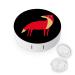 Red Cartoon Fox Contact Lens Case Travel Portable Travel Contact Lens Box with Mirror