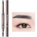 twcrvil Eyebrow Pencil Natural 2MM Rotary Pen Lightweight Lasting Makeup Tool Exquisite Eyebrow Pen with Eyebrow Brush Dark Gray - Buy Online on GoSupps.com