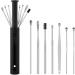 MACIMO 7Pcs Steel Earpick Wax Remover Set - Black Ear Wax Pickers & Curette Spoon Kit for Ear Cleaning - Buy Online on GoSupps.com