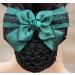 Women Hair Bun Cover Net Snood Hairnet Bowknot Decor Satin Bow Barrette French Hair Clip Bow Ribbon Flower Hair Accessories For Banks Hotels Restaurant Staff (Green) - Buy Online on GoSupps.com