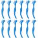 Gokelomg 12 Pack Denture Brush Hard Denture Cleaning Brush Toothbrush with False Teeth