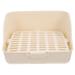 HANABASS Box Rabbit Toilet Dog Wig Bunny Toilet Bunny Potty Rat Dog Litter Pan Pet Pee Toilet White Plastic 28.5X23.5X15.5CM White