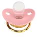 Ergonomic Baby Pacifier with Covered Rhinestones - Golden Curved Design Letters M | International Shipping - Buy Online on GoSupps.com