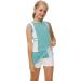 AOBUTE Girls Tennis Golf Outfit Set | Tank Top and Skirt with Shorts | 6-7 Years | Light Green - Buy Online on GoSupps.com