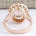 GUIDECUN Golden Tone Oval Champagne CZ Engagement Ring, Size 7 - Buy Online on GoSupps.com