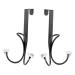 CIYODO 2pcs Hangers Towel Hook Over Door Clothes Hanger Rack Door Organizer Hook Hat Hooks Back Mount Blush Black 17.00X9.00X8.00CM