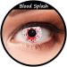 Bloody White Halloween Contact Lenses | Zombie Color Effect | 1 Pair Soft Blood Splatter Lenses - Buy Online on GoSupps.com