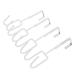 OATIPHO Door Hanger Hook 4pcs Towel Hangers Storage Hangers Metal Twin Hooks Punch- Hook Door Frame No Punching 19X9X5CM White