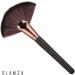Glamza Black and Rose Gold Fan Highlight Brush Face Body Contour Blending Contouring - Buy Online on GoSupps.com