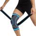 NUCAMPER Kniebandage Knee Support for Men & Women - Compression with Patella Gel & Spring Stabilizers for Pain Relief Meniscus Tear ACL Arthritis - Blue M - Buy Online on GoSupps.com