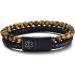 VNOX Custom Engraving Medical Alert ID Bracelet - Two-Strand Braided Leather Cuff for Men & Boys - Diabetes Insulin Wristband - Stylish & Durable - Buy Online on GoSupps.com