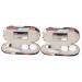 Homsfou 2 sentences glasses case with double usage purpose contact lens container container for contact lenses pine trainer storage box flocked cloth double -sided travel