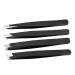 Professional Stainless Steel Eyebrow Tweezers Set - 4-Part Beauty Tool for At Home & Travel | Ideal for Men & Women - Buy Online on GoSupps.com