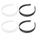 4 Pieces Satin Hair Bands Solid Colour Fabric Headbands DIY Hair Bands Material Vintage Non-slip Headbands Ladies Makeup Hair Headbands Hair Accessories Wide Edge Satin Hair Bands