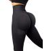 SUUKSESS Women Seamless High Waisted Yoga Pants, Medium Black | Butt Lifting Crossover Leggings for Workout - Buy Online on GoSupps.com