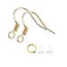 200 PCS/100 Pairs Earring Hooks Hypoallergenic 925 Sterling Silver 18K Gold Ear Wires Fish Hooks with 120 PCS Clear Silicone Earring Backs and 120 PCS Jump Rings for DIY Jewelry Making