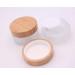 VASANA 100g/100ml/3.4oz Frosted Glass Cosmetic Cream Jar Bottle Refillable Glass Face Cream Pot Cosmetics Container With Bamboo lids and Inner Liners For Travel DIY Sample Eyeshadow Essential Oils - Buy Online on GoSupps.com