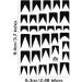 DIY Manicure French Nail Art Tassel Applique Wave Line French Nail Sticker Guide Tips Smile V Line(White R351) - Buy Online on GoSupps.com