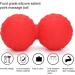 Ververt Touch Double Massage Ball | Leg Back & Shoulder Muscle Relaxation | Deep Tissue Massage & Yoga Fitness Ball | Red - Buy Online on GoSupps.com