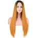 Wig Ladies Long Hair Gold Straight Curly Women Brazilian Party Hair 50s 60s 70s 80s