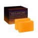 AOJUIGO Natural Turmeric Soap Pure Turmeric Handmade Soap for Face and Body Acne Corrector Blackhead Corrector Moisturizing Fades Fine Lines Firming Friendly (Type 3)