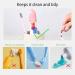 Food-Grade Silicone Toothpaste Squeezer - Unique Elephant Design for Your Bathroom (Gray & Blue - Buy Online on GoSupps.com