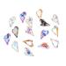 9X14Mm 10Pcs Crooked Strass Heart Magic Ab Pointed Bottom Medium Glass Crystal Pear Nail Stone Beads Diy Nail Accessories