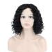 BGHJUE Short Curly Wig Human Hair Brazilian Lace Front Human Hair Wigs With Baby Hair 35cmBlack