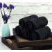 Corporate Hills CH 100% Ring Spun Cotton Salon Towel Pack of 24 Black 16 x 28 - Ultra Soft & Highly Absorbent | Perfect for Gym, Salon, Spa & Home Care - Buy Online on GoSupps.com