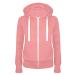oelaio 2023 Women Casual Long Sleeve Hoodies Full Zipper Drawstring Sweatshirt Lightweight Thin Zip Fall Basic Jacket Tops Pink Large