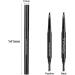 5 Colors Professional Eyebrow Pen Long Lasting Waterproof Triangular Tip Dual-use Automatic Rotating Eyebrow Pencil with Brush for Eyebrow Makeup Cosmetic(Black) - Buy Online on GoSupps.com