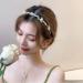 X Hot Popcorn 2PCS Pearl Flower Crystal Headband - Bridal Hair Accessory - Buy Online on GoSupps.com