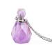 YGLINE Healing Crystal Necklace Amethyst Pendant for Women Aromatherapy Necklaces Purple Gifts