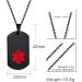 Epilepsy Medical Alert ID Necklace | Black Stainless Steel Emergency Jewelry for Men & Women - Buy Online on GoSupps.com
