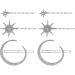 Uonlytech 2 Sets Hair Clip Set Moon Star Hair Pin Decorative Bobby Pin Moon and Star Bobby Star Barrettes Rhinestone Moon Barrettes Rhinestone Hair Accessories Hair Fork Metal Alloy Woman - Buy Online on GoSupps.com