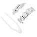 Plating Teeth Brace Brass Serial Number YHYT1046 Silver Teeth Braces Teeth Brace for Halloween Party for Hip Hop Fashion Show for Concert for Birthday Present(Silver)