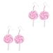 VALICLUD 8 Pcs Rainbow Lollipop Earrings Kids Hoop Earrings for Girls Cute Earrings Post Earrings for Women Ornament Earrings for Women Candy Dangle Earrings Charm Personality Miss 3X5.3CMx2pcs Assorted Color 3x2pcs