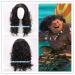 Halloween mens Moana Prince Maui Black Fluffy Long Hair Cosplay Curly Wig with Hair net Maui wavy hair