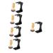 Minkissy 5 sets razor set men shaving brushes beauty kit men black suit shaving brushes and stands shaving shell acrylic razor wooden razor plane stand acrylic bar rack holder holder