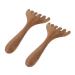 2 pi ces Gua Sha Peigne Bois pour et Visage Massage Acupoint Portable Rake Ergonomique pour Stimulation et Relaxation