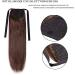 100% Remy Human Hair Dark Brown Clip In Ponytail Extensions - Sego Ponytail Braid Hair Piece 16 (45cm) - 80g - Buy Online on GoSupps.com