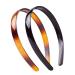 Set of 2 Women Hard Plastic Headband Hair Hoop Black and Brown High-grade Headwear Hairband (Style B)