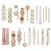 20 pieces pearls hair clips fashion korean style acrylic resin hair clips hair clips hairpins for women and girls headgear styling tools hair accessories type b
