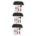 Beavorty 3 Sets makeup brush with bag women makeup women makeup supplies lip brush blush face beauty tools beauty supply make up brush portable fiber wool cosmetics travel