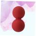 Frcolor 3ST Peanut Lacrosse Massage Ball - Silicone Yoga Roller for Plantar Fasciitis & Whole Body Relief - Red - Buy Online on GoSupps.com
