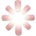 French False Nails Pink Gradient Press on Nails Natural Square Stick on Nails Ballerina Acrylic Short Fake Nails 24pcs for Women and Girls - Buy Online on GoSupps.com