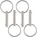 VTurboWay 4 Pcs Quick Release Pin 1/4" Diameter, Usable Length 1", Full 316 Stainless Steel, Bimini Top Pin, Marine Hardware, All Parts are Made of 316 Stainless Steel