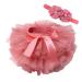 PythJooh Newborn Baby Girl Tutu Bloomers Skirt Headband Set Toddler Ruffle Pettiskirt with Nappy Cover Photo Props Set for 0-2Years 0-6 Months Watermelon